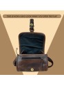 Madosh Genuine Leather Women’s Shoulder Brown Crossbody Flap Over Small Sling Side Purse 