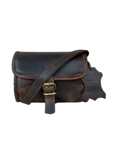 Madosh Genuine Leather Women’s Shoulder Brown Crossbody Flap Over Small Sling Side Purse 
