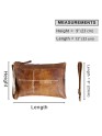 Women's Zipper Wristlet Bag Buffalo Leather Clutch Travel Pouch Carryall Wallet