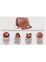  Women's Saddle Crossbody Handbag Genuine Leather Evening Shoulder Sling Bag-GBL6BROWN
