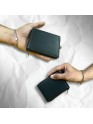 Madosh Genuine Leather Men's Wallet Black Bifold Purse | RFID Protected | Cards Holder Coin Pocket | Zip Closure for Safety