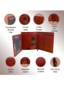 Madosh Genuine Leather Men's Wallet Red Bifold Purse | RFID Protected | Cards Holder Coin Pocket
