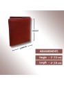 Madosh Genuine Leather Men's Wallet Red Bifold Purse | RFID Protected | Cards Holder Coin Pocket
