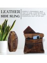  Buffalo Leather Crossbody Handbag Women's Hobo Bag Vintage Small Sling Crossover