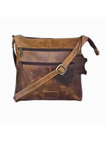  Buffalo Leather Crossbody Handbag Women's Hobo Bag Vintage Small Sling Crossover