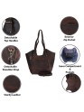Women's Handbag Buffalo Leather Tote Hobo Bag Business Crossbody Shoulder Purse