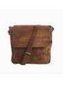 Women Cross body Genuine Buffalo Leather Brown Messenger Sling Shoulder bag 