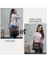 Women’s Genuine Leather Crossbody Shoulder Bag | Medium Size Sling Bag for Office, Travel, Casual Use | 11 Inch Ladies Side Purse with Adjustable Strap & Pockets