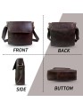 Women’s Genuine Leather Crossbody Shoulder Bag | Medium Size Sling Bag for Office, Travel, Casual Use | 11 Inch Ladies Side Purse with Adjustable Strap & Pockets