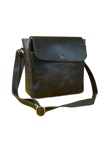 Women Cross body Genuine Buffalo Leather Brown Messenger Sling Shoulder bag 