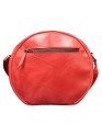 Crossbody Purse Buffalo Leather Hobo Women Semi Circle Zipper Red Bag