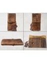 Pencil Roll-Up Holder Genuine Leather Pen Case Brush Pouch Handcrafted Organizer