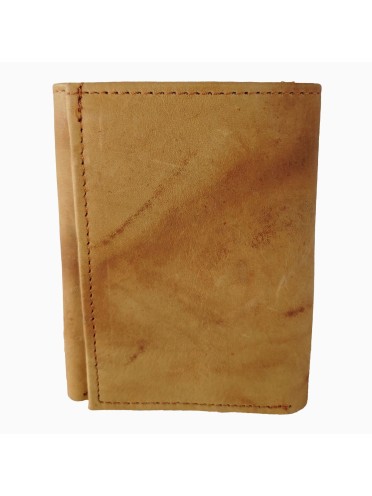  Men Real Leather Trifold Wallets Card Slots Blocking Slim Wallet Handmade Purse