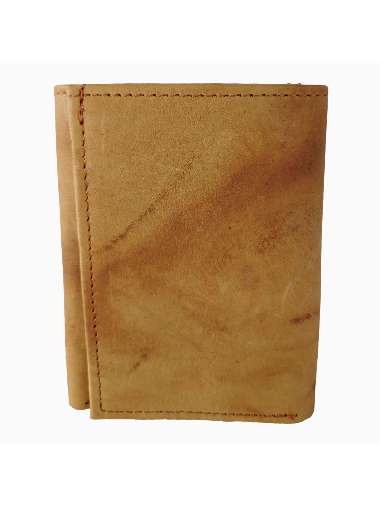  Men Real Leather Trifold Wallets Card Slots Blocking Slim Wallet Handmade Purse