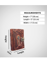 Genuine Leather Journal with Lock and Key – 7x5" Tree Branch Embossed Writing Notebook with 200 Unlined Pages – Handmade Diary with Clasp Lock – For Writing, Drawing & Gifting
