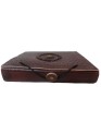 Vintage Genuine Leather Handmade Blank Paper Pocket Journal Travel Embossed Mini Diary 6 x 5