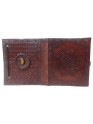 Vintage Genuine Leather Handmade Blank Paper Pocket Journal Travel Embossed Mini Diary 6 x 5