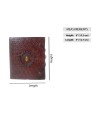 Vintage Genuine Leather Handmade Blank Paper Pocket Journal Travel Embossed Mini Diary 6 x 5