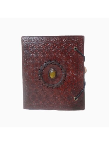Vintage Genuine Leather Handmade Blank Paper Pocket Journal Travel Embossed Mini Diary 6 x 5