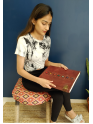 Genuine Leather Journal Medieval Stones Embossed Handmade Notebook Diary