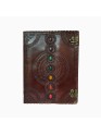Genuine Leather Journal Medieval Stones Embossed Handmade Notebook Diary