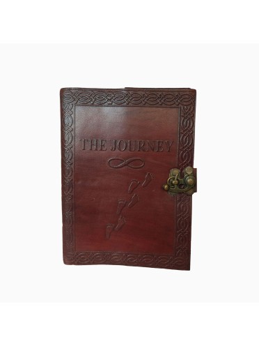 Embossed Personal Brown Diary Genuine Leather Schedule Planner Notebook 
