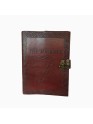 Embossed Personal Brown Diary Genuine Leather Schedule Planner Notebook 