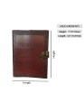 Embossed Personal Brown Diary Genuine Leather Schedule Planner Notebook 