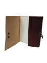 Embossed Personal Brown Diary Genuine Leather Schedule Planner Notebook 