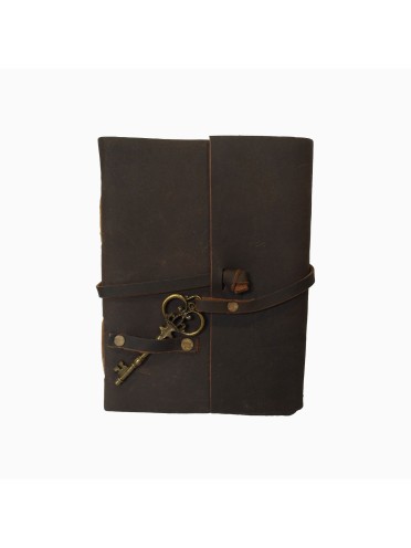 Genuine Leather Notebook Diary Brown Schedule Journal Small Book