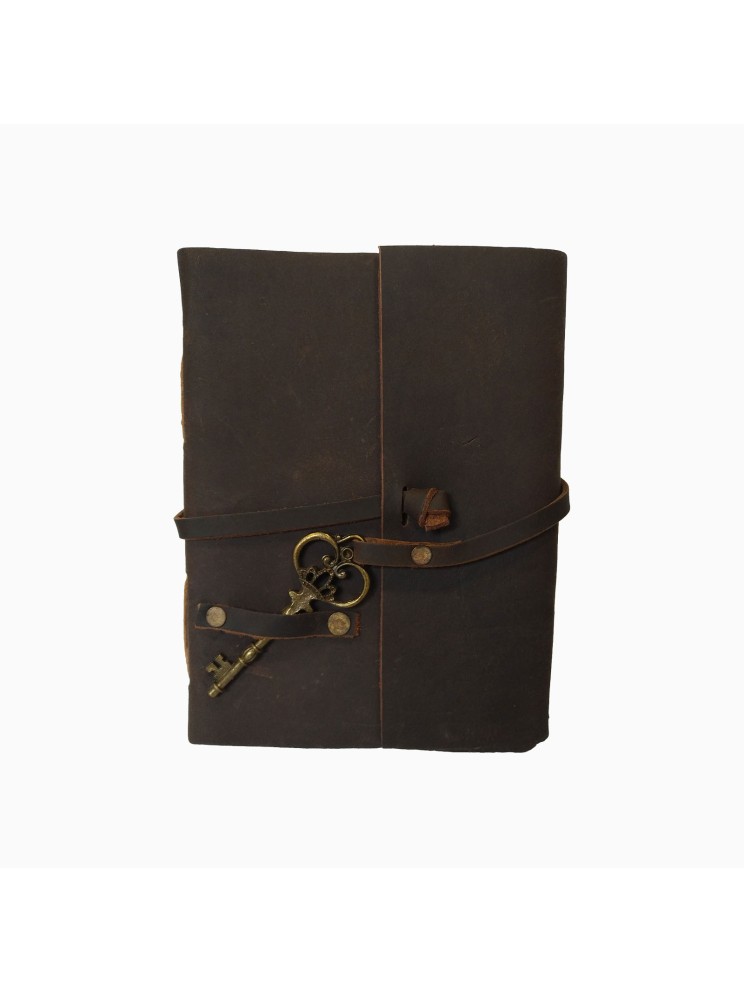 Genuine Leather Notebook Diary Brown Schedule Journal Small Book