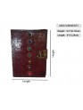 Brown Embossed Seven Stones Diary Genuine Leather  Everyday Oragniser
