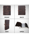  Leather Bound Journal Brown Writing Diary Plain Notebook Embossed Sketch Notepad