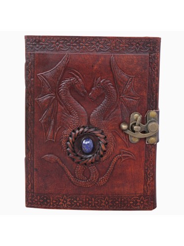 Genuine Leather Bound Journal Stone Studded Diary Brown Vintage Paper Notebook