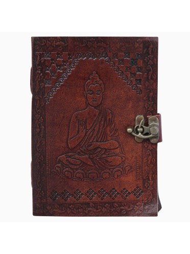 Genuine Leather Bound Journal Brown Buddha Diary Plain Small Sketchers Notebook