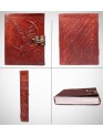 Genuine Leather Bound Journal Angel Embossed Grimoire Diary Spell Book Writing Notebook Brown Book Of Shadow
