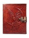 Genuine Leather Bound Journal Angel Embossed Grimoire Diary Spell Book Writing Notebook Brown Book Of Shadow