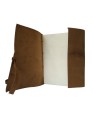 Genuine Leather Book Heart Shape Cover Bound Diary Blank  Daily Planner