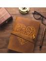 Genuine Leather Book Heart Shape Cover Bound Diary Blank  Daily Planner