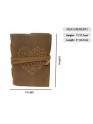 Genuine Leather Book Heart Shape Cover Bound Diary Blank  Daily Planner