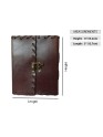 Vintage Leather Brown Handmade Diary clasp lock Notebook Oragniser
