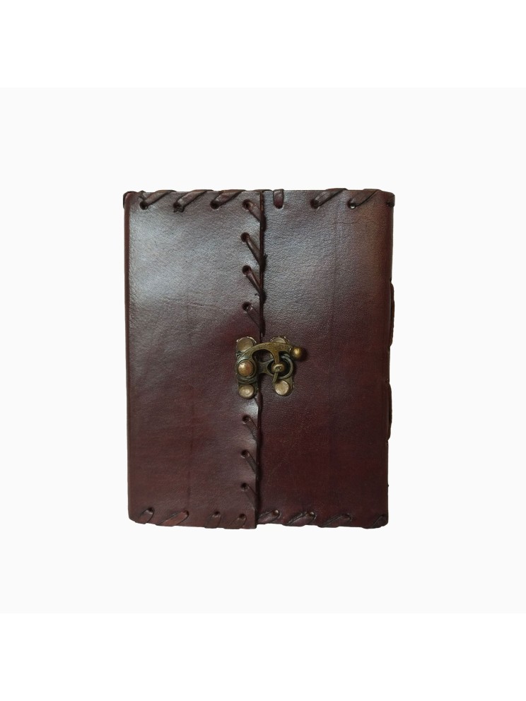 Vintage Leather Brown Handmade Diary clasp lock Notebook Oragniser