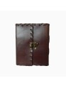 Vintage Leather Brown Handmade Diary clasp lock Notebook Oragniser