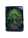 Madosh, Handmade Genuine Leather Journal with Tree of Life Design – 200 Unlined Pages | Vintage Lock Diary | 7x5” Travel Notebook for Writing, Sketching, Gifting
