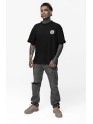 Oversized Drop Shoulder Graphic Printed Half Sleeve T-Shirt for Men | Round Neck t-shirt for Men 100% Cotton (240gsm) | Sizes available XS to XL (IN, Alpha, XL, Plus, Black)