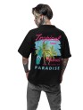 Oversized Drop Shoulder Graphic Printed Half Sleeve T-Shirt for Men | Round Neck t-Shirt 100% Cotton (240gsm) | Beach Wear Tshirt