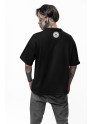 Oversized Drop Shoulder Men's Summer Beach Graphic Tshirt | Round Neck Printed t-Shirt 100% Cotton (240gsm) | Beach Wear Tshirt | Men's Printed Top (IN, Alpha, XL, Plus, Black)