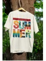 Oversized Drop Shoulder Men's Summer Beach Graphic Tshirt | Round Neck Printed t-Shirt 100% Cotton (240gsm) | Beach Wear Tshirt | Men's Printed Top