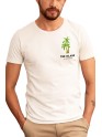 Recycled Cotton Regular Fit Men's T-Shirt | Mens Printed Tshirt | Mens Round Neck Summer Holiday Tshirt (IN, Alpha, S, Regular, White)