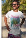 Cotton Men's t-Shirt Printed Beach Wear Tshirt | Round Neck Summer Holidays Tshirt (IN, Alpha, S, Regular, White)